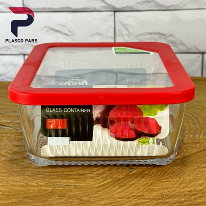 ظرف شیشه ای 1.1 شیاردار مستطیل لیمون