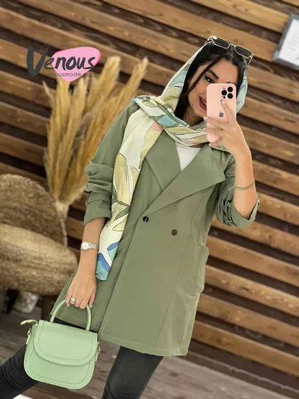 مانتو پشت ژیله جیب برعکس