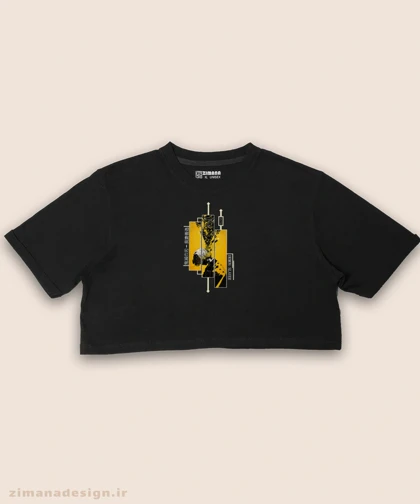 کراپ زنانه طرح شیطان کش شخصیت زنیتسو کد 897