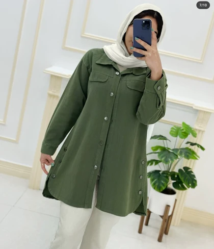 کت کتان زنانه بغل دکمه اسپرت