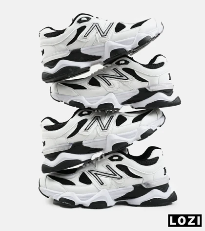 کفش کتانی مردانه و زنانه سفید مشکی NEW BALANCE 9060