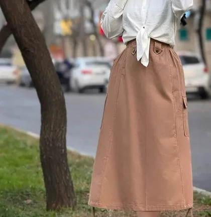 دامن لینن زنانه کد 50193