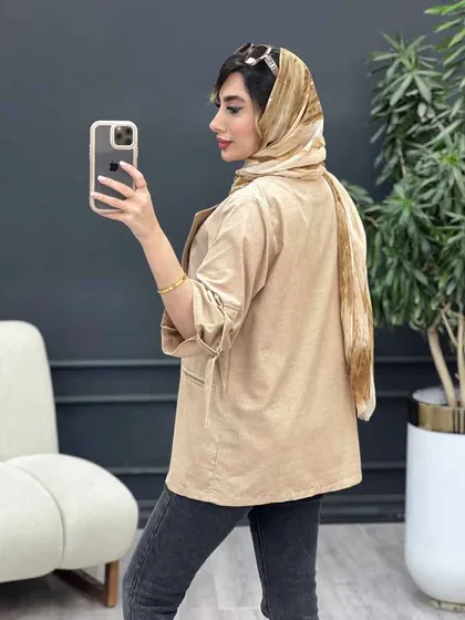مانتو آستین سگک دو دکمه