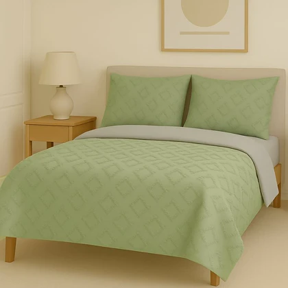 سرویس روتختی کاوری مینیمال طرح برجسته لوزی ریز