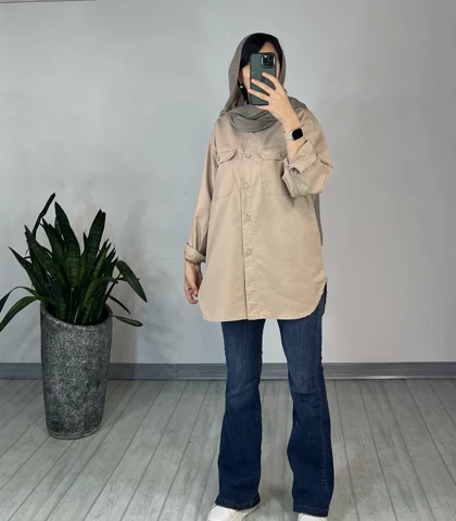 مانتو جین رنگی چشمه