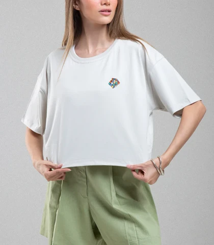 تیشرت کراپ طرح روبیک کد 712132