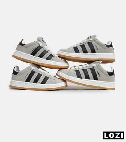 کفش کتانی زنانه و مردانه کرم مشکی ADIDAS Campus مدل 5720