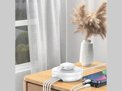 شارژر وایرلس فست شارژ رومیزی 5 کاره 32 وات الدنیو LDNIO AW003 Desktop Wireless Charger 32W