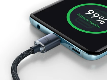 کابل سوپر فست شارژ دوسر تایپ‌سی 1.2 متری 100 وات بیسوس Baseus Type C to Type C fast charging cable 100W CAJY000601