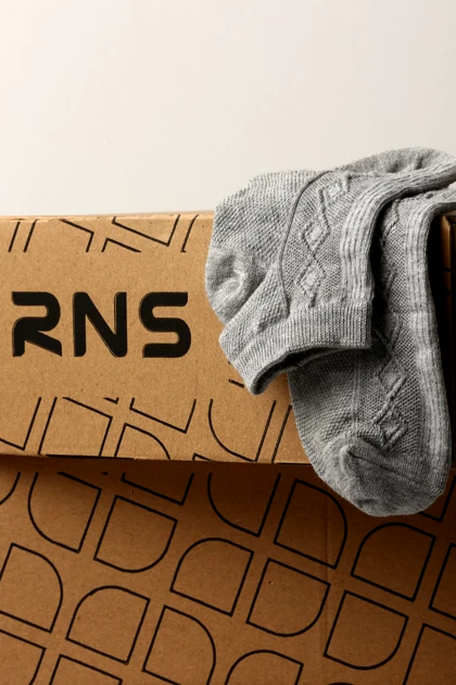 جوراب مچی طرح برجسته لوزی زنانه