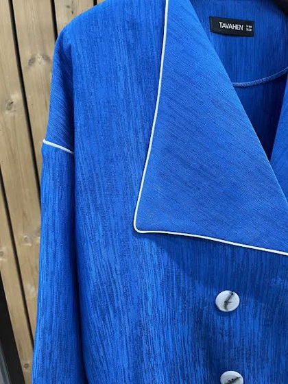 کت کتان لمه مغزی دوزی