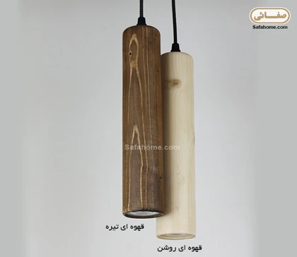 چراغ آویز چوبی انگاره طرح نی