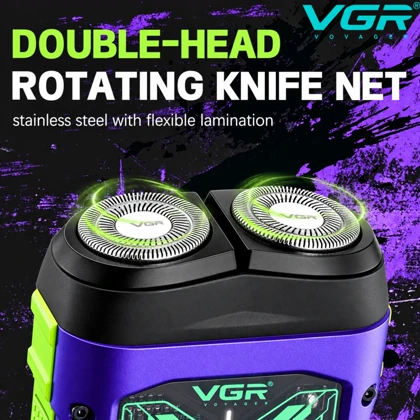 ریش تراش برقی وی جی آر VGR مدل V-344 موتور 8000 دور در دقیقه ضدآب