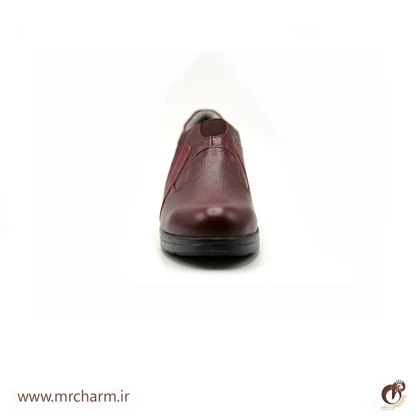 کفش چرم طبی زرشکی mrc2111-23