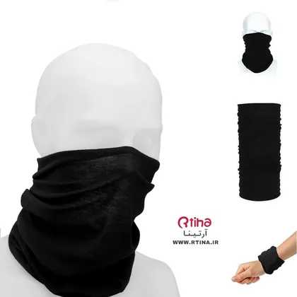 اسکارف مشکی ساده/کشی با ضخامت متوسط
