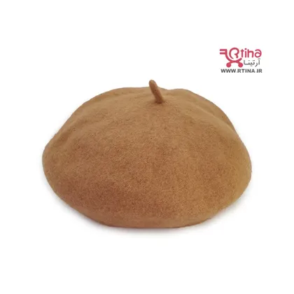 کلاه فرانسوی دخترانه و زنانه رنگ شتری (پاییزه و زمستانه)