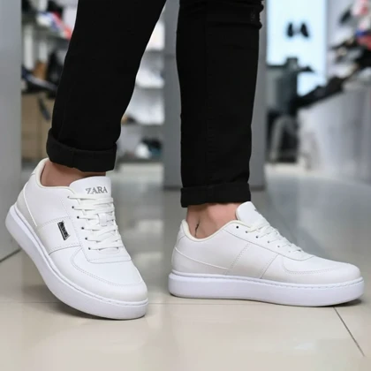 کفش تخت Zara مردانه سفید مدل Kiyan