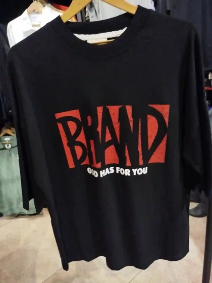 تیشرت سوزنی مدل BRAND