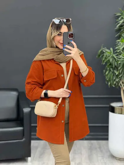 مانتو بغل زیپ جیب نما