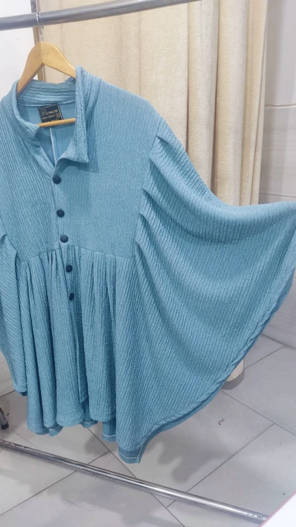 مانتو زنانه ریون پفکی