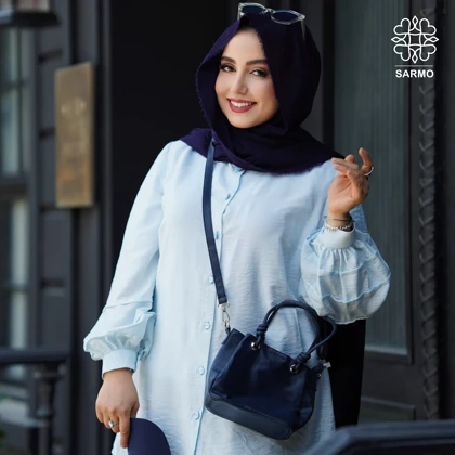 شومیز پاستیلی آبی