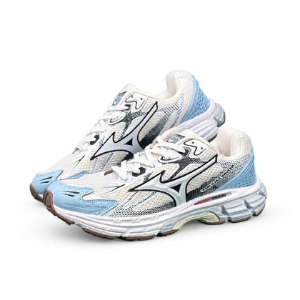 کفش کتانی بزرگ پا (کیفیتاورجینال) مدل سفید آبی2 Mizuno
