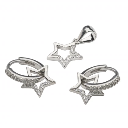 نیم ست نقره ستاره کد 651225