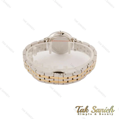 ساعت دنیل ولینگتون زنانه گرد فلزی دورنگ طلایی صفحه مشکی DW-5453-L