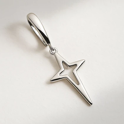 گوشواره زنانه ژوپینگ طرح ستاره سفید