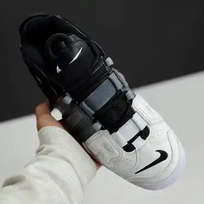 کفش نایک ایر مور آپتمپو مشکی طوسی سفید Nike Air More Uptempo Black Grey White