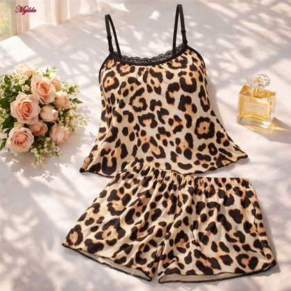 لباس خواب زنانه ماییلدا مدل پلنگی کد 5622-7316