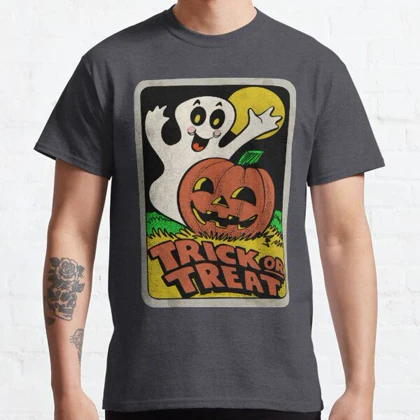تیشرت Nightmare Before Christmas طرح Vintage Halloween Trick or Treat Ghost with Pumpkin کد 260552