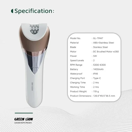 کیت اپیلاتور بی سیم گرین لاین مدل Cordless Epilator 1 in 5 چند کاره