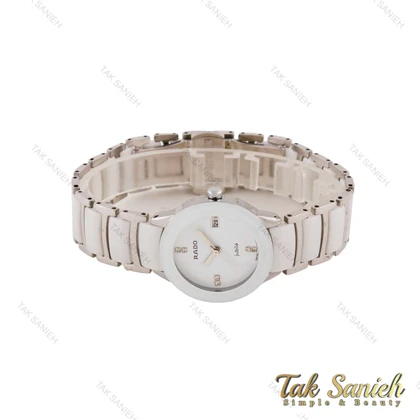 ساعت رادو زنانه وسط سرامیکی سیلور سفید Rado-5577-L