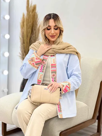 مانتو جلو باز خرجه کار هندی
