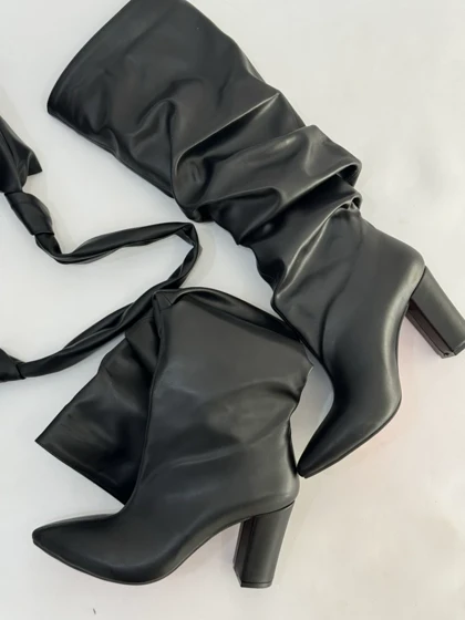 بوت پاشنه چروک بلند مکس 2382