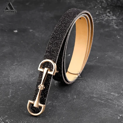 کمربند باریک زنانه کلاسیک Skinny Leather Belt BL3