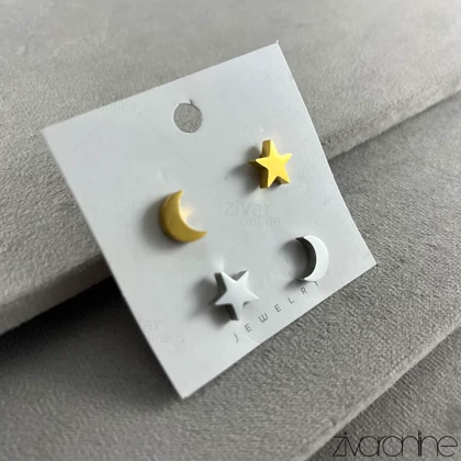گوشواره زنانه ماه و ستاره 20363