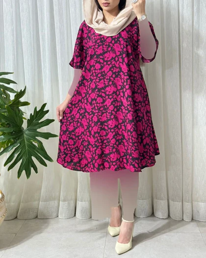 پیراهن کوتاه مریم گلی 6076