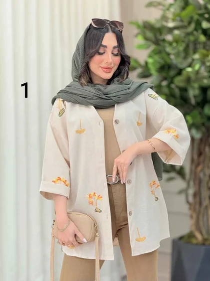 شومیز نچرال طرح دار