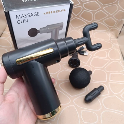 ماساژور تفنگی شارژی 6 سرعته با 4 سری حرفه ای مدل JIHAM