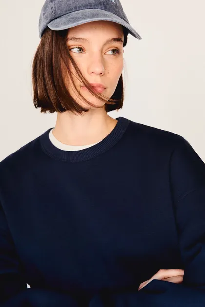 سویشرت سایز بزرگ با جیب های کناری 07055700
