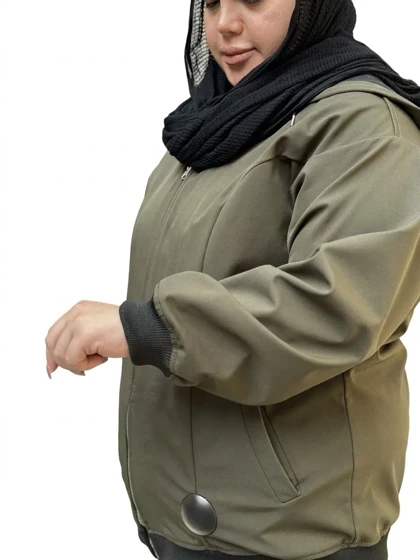 هودی زیپ‌دار سایز بزرگ زنانه پشت پلار