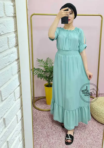 پیراهن مجلسی یقه قایقی 1