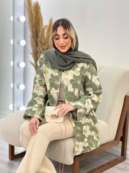 مانتو لمه دار طرح گل