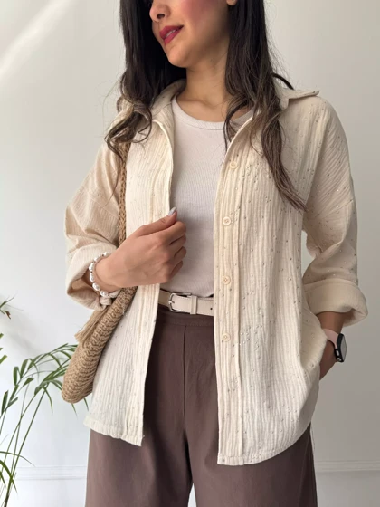 مانتو شومیزی پاستیلی میلانی