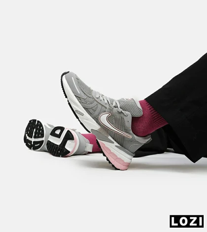 کفش کتانی زنانه طوسی صورتی Nike cushlon مدل 5192