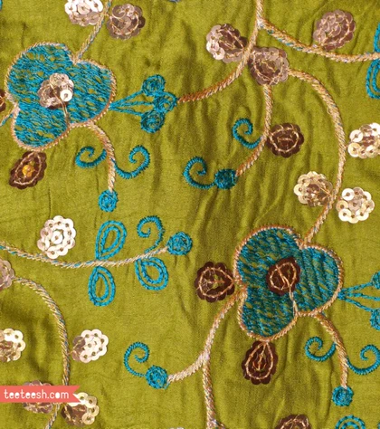 تاپ سوزندوزی سبز