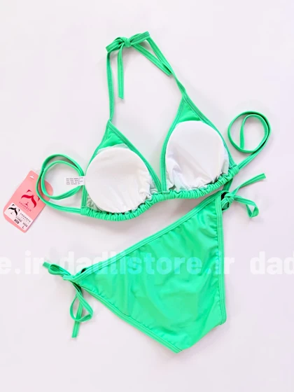 بیکینی کاپ متحرک سبز ساده