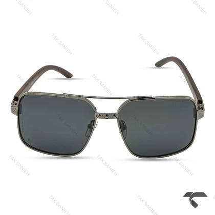 عینک کارتیه مردانه P8357-4 پولار نوک مدادی دسته قهوه ای Cartier-9976-G
